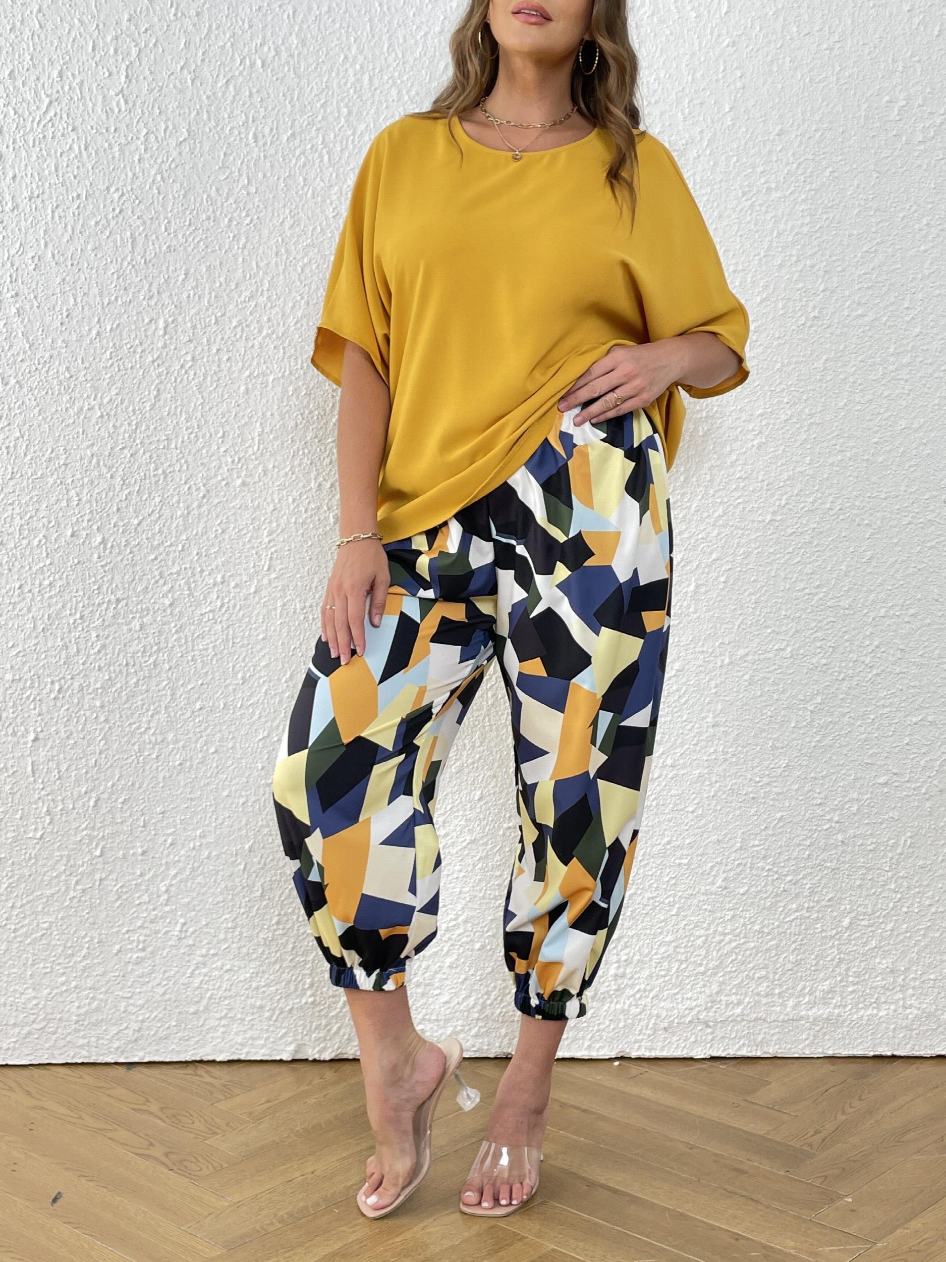 2 Piece Set Top & Print Pant
