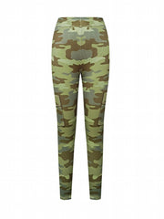 Camouflage Pattern Sports Leggings High Stretch Yoga Running Fitness Tight Pants