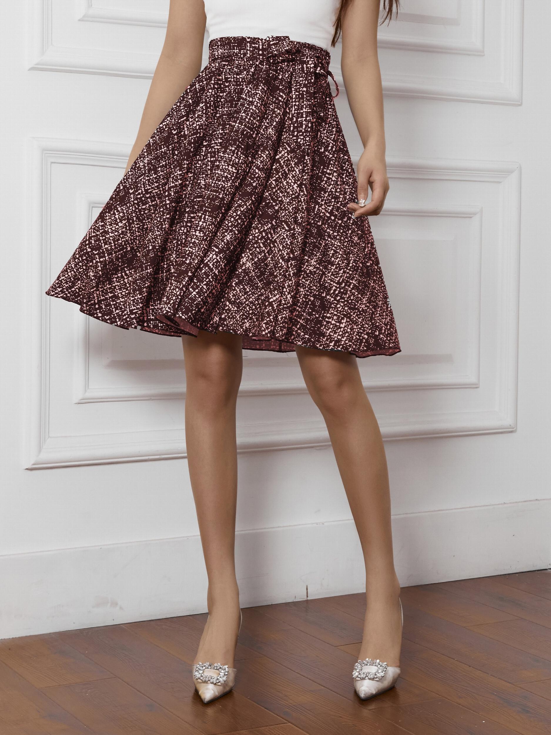Tie Waist Swing Skirt for Spring & Summer Women