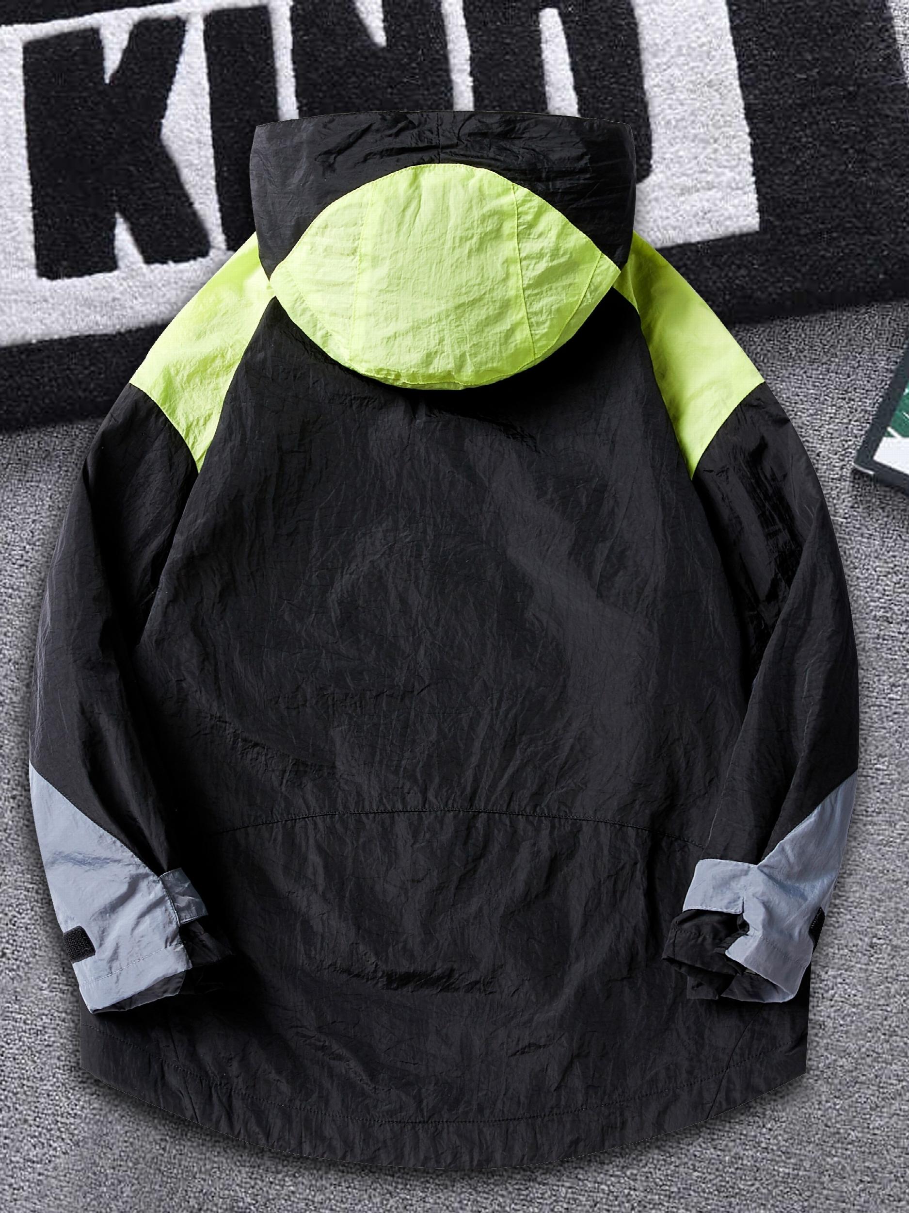 Boy's Contrast Hooded Jacket Windbreaker