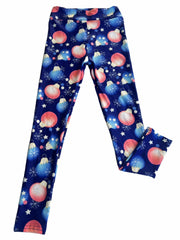 Girls Xmas Lamps Print Leggings Soft Pants Kids Clothes