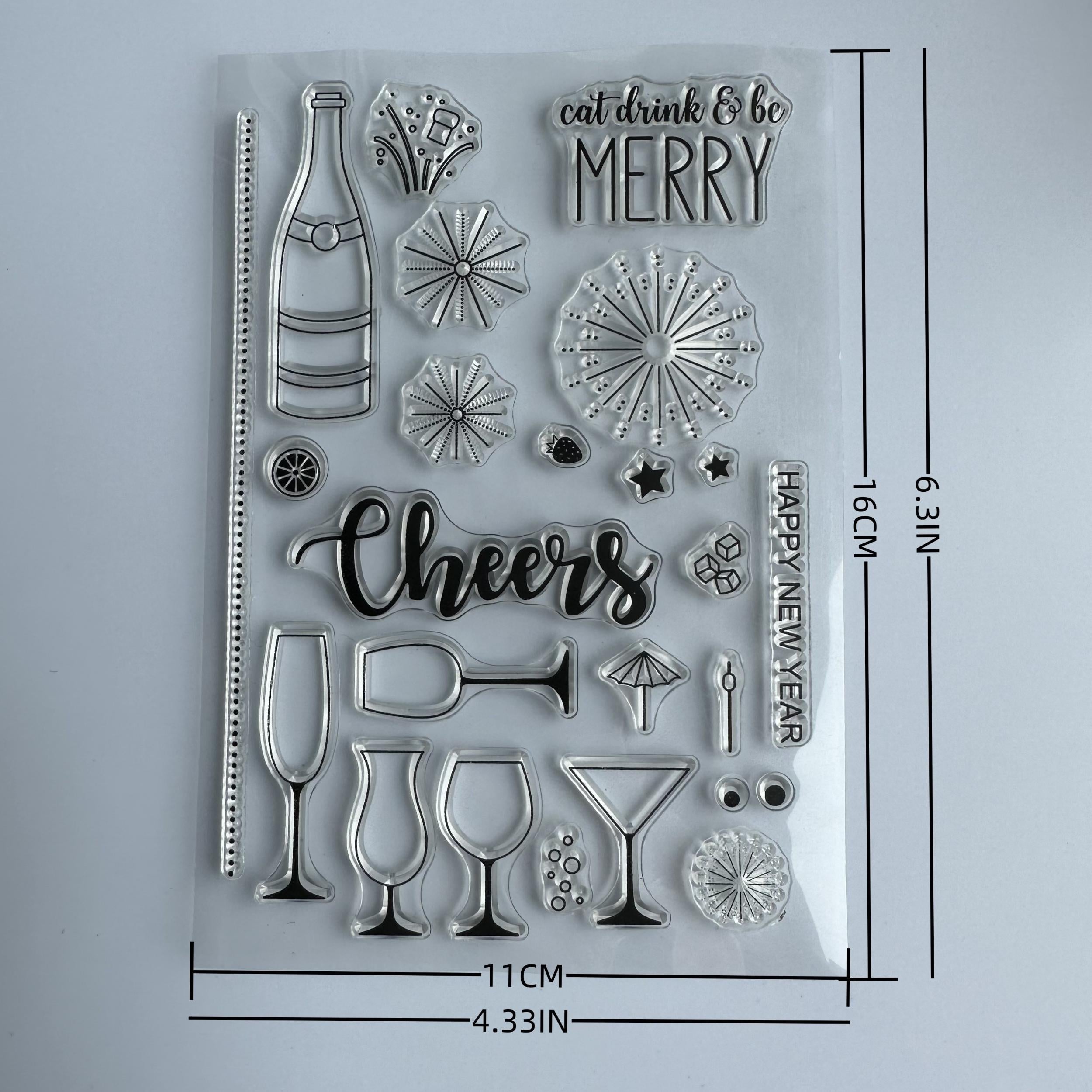 Cartoon Transparent Stamp Reusable Stationery for Students
