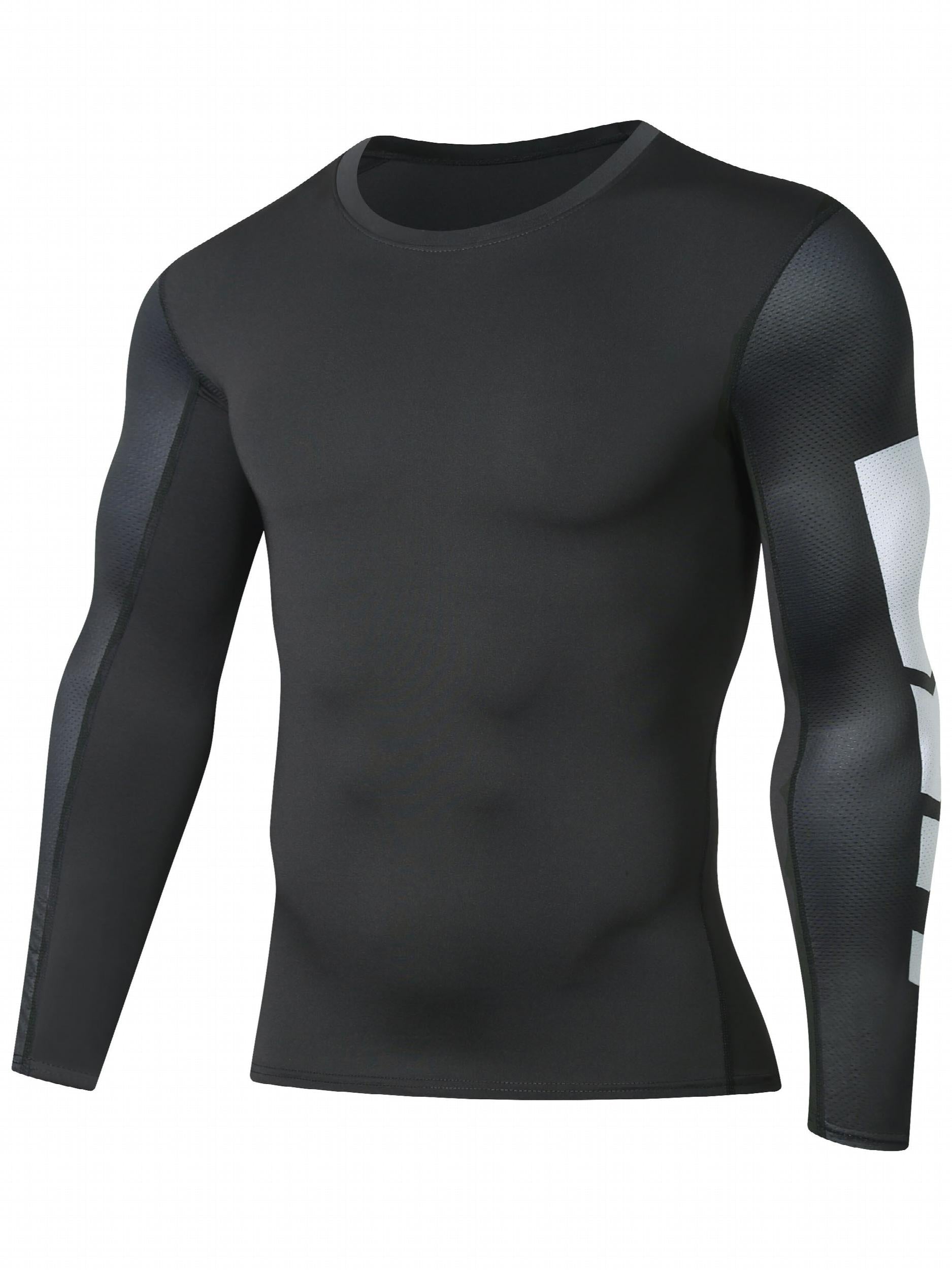 Men's High Stretch Compression Sports Top Moisture Wicking Base Layer
