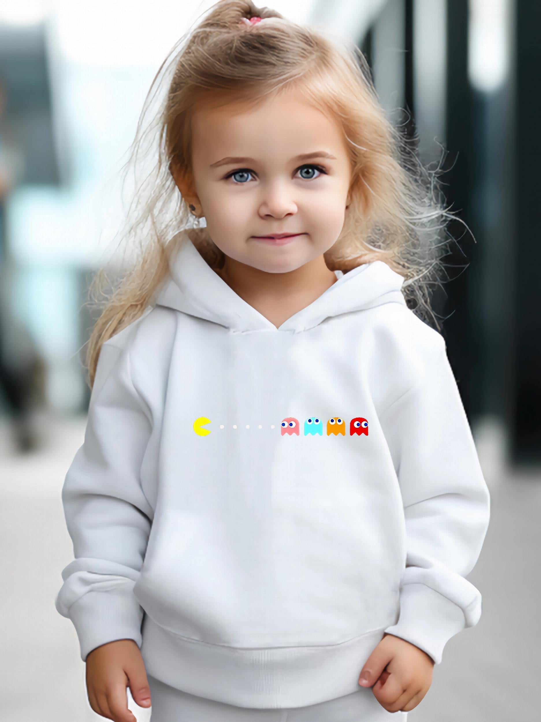 Cartoon Pattern Print 2pcs Girls Outfits For Sports Spring Fall Outdoor Gift