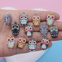 6 Pcs Owl Charm Jewelry Making Bracelet DIY Craft