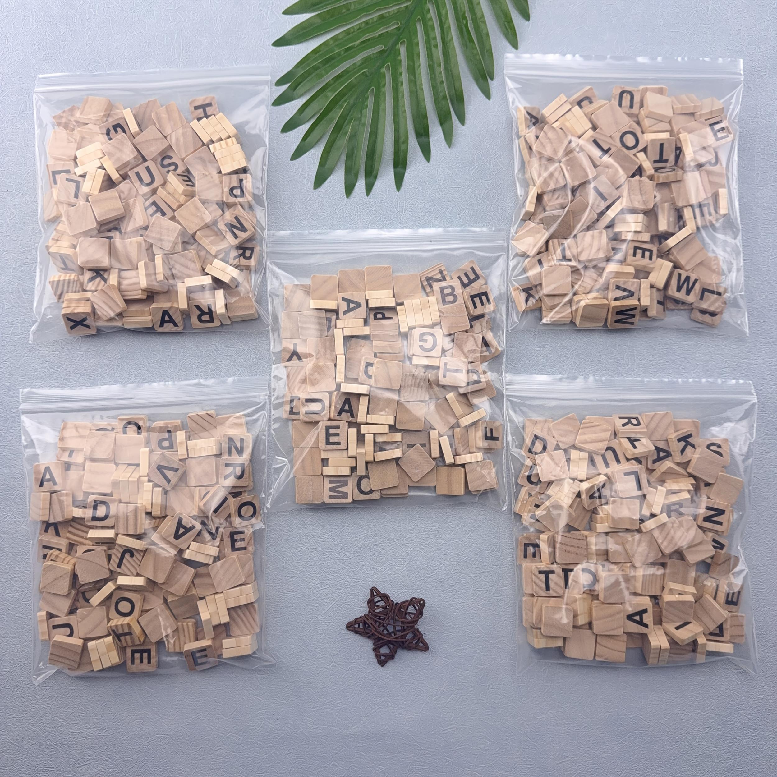Wooden Letter Blocks for Word Games Pack of 144 or 720pcs