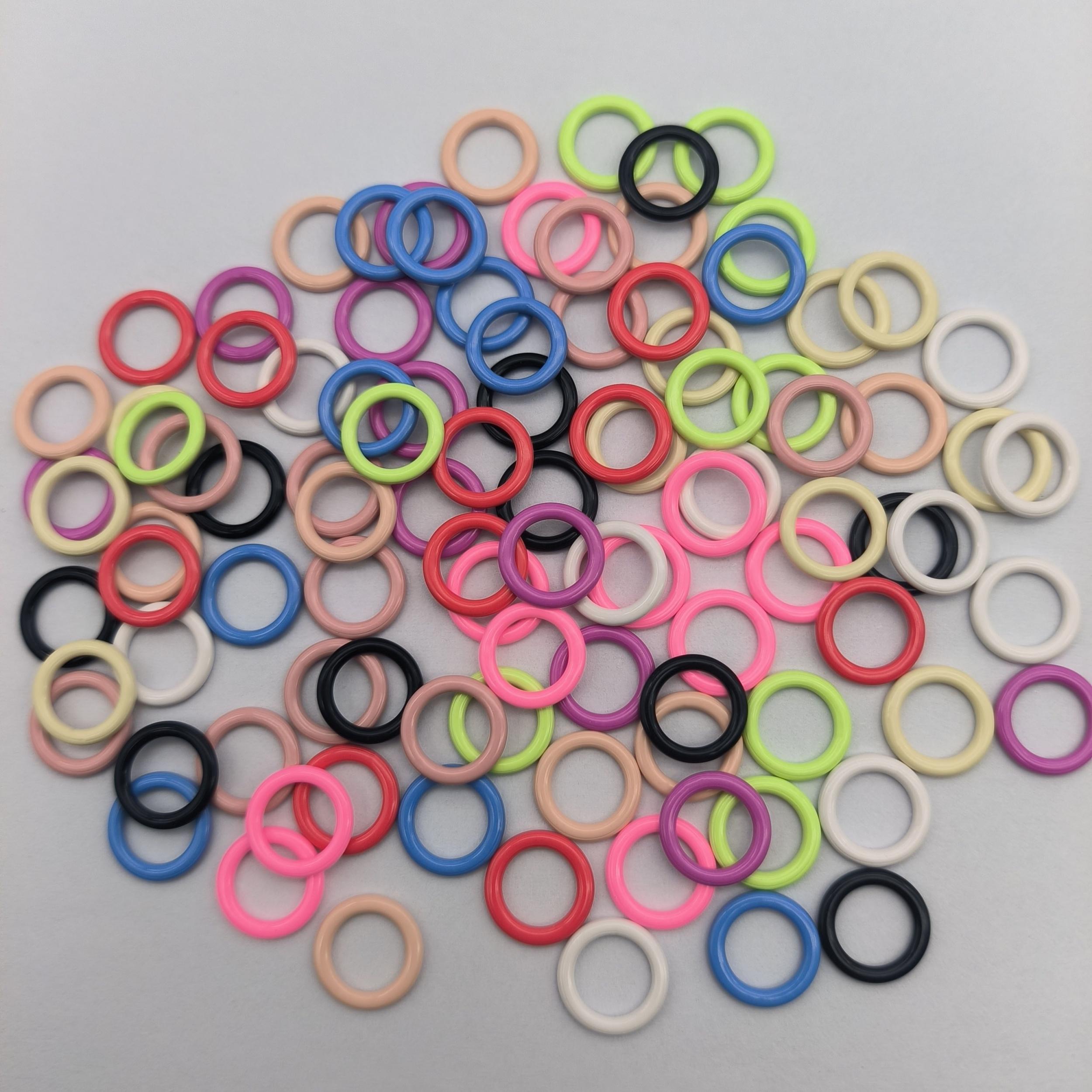 100pcs Colorful Ring Stitch Markers for Knitting and Crochet