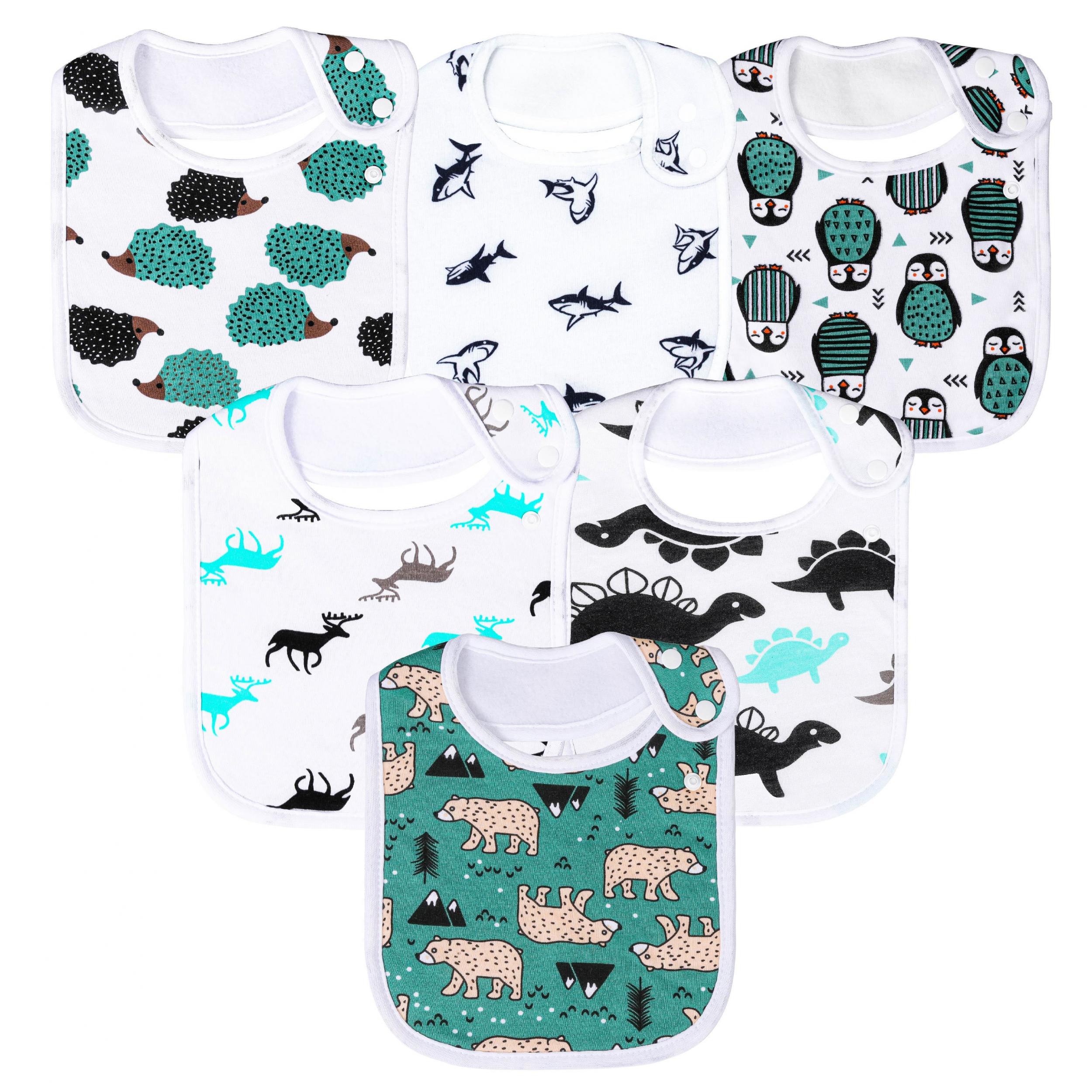 6pcs Soft & Absorbent Bandana Drool Bibs Set for Babies 0-36 Months