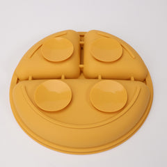 Silicone Baby Dinner Plate Divided Grid Tableware High Temperature Resistant