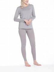 Women's Thermal Underwear Set Long Sleeve Crew Neck Tops & Pants