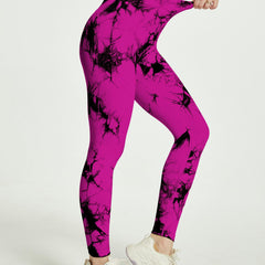 Tie Dye Seamless Sports Leggings High Stretch Yoga Pants