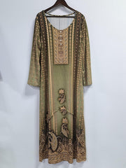 Boho Dress Women's Plus Paisley Print Maxi Dress