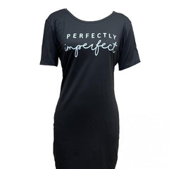 Letter Print Bodycon Tee Dress Crew Neck Casual Dress