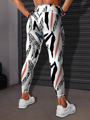 Leopard Print High Waist Yoga Workout Leggings