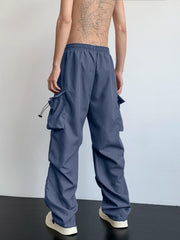 Men's Cargo Pants Casual Hip Hop Style Loose Fit Wide Leg Pants