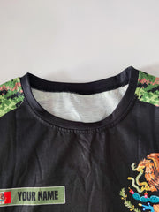 Eagle Pattern T shirt Men's Casual Street Style Stretch Round Neck Tee Shirt