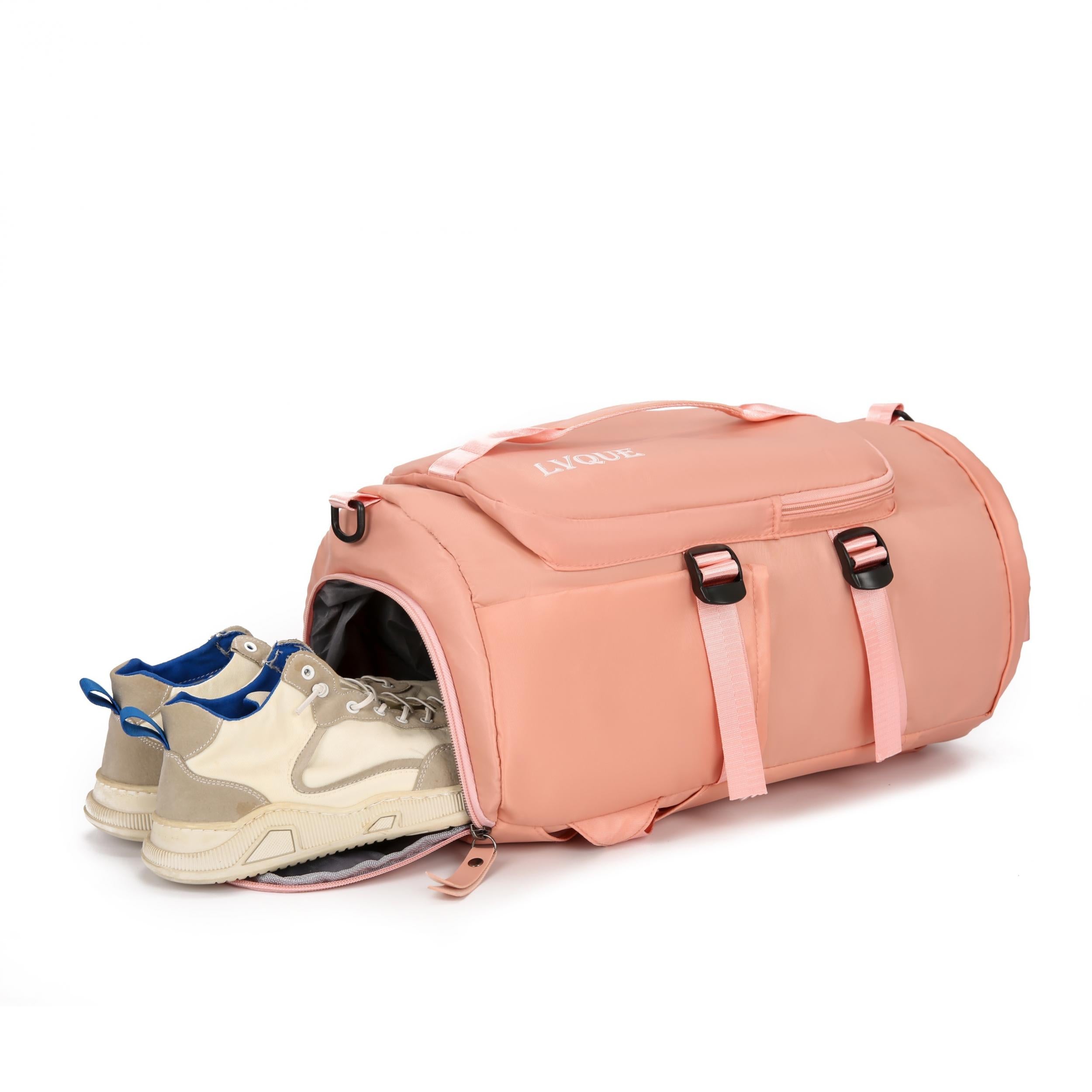 Women's Waterproof Gym Duffle Bag with Shoe Compartment