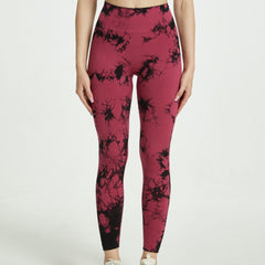 Tie Dye High Stretch Sports Leggings High Waist Yoga Running Tight Pants