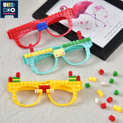 UKBOO DIY Building Bricks Glasses Toy for Kids - Colorful ABS Plastic Blocks