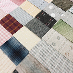 50pcs 9 Yarn Dyed Fabric DIY Patchwork Cotton Fabric For Sewing Doll Clothes