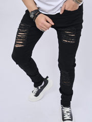 Mens Slim Fit Stretch Denim Jeans Spring Summer
