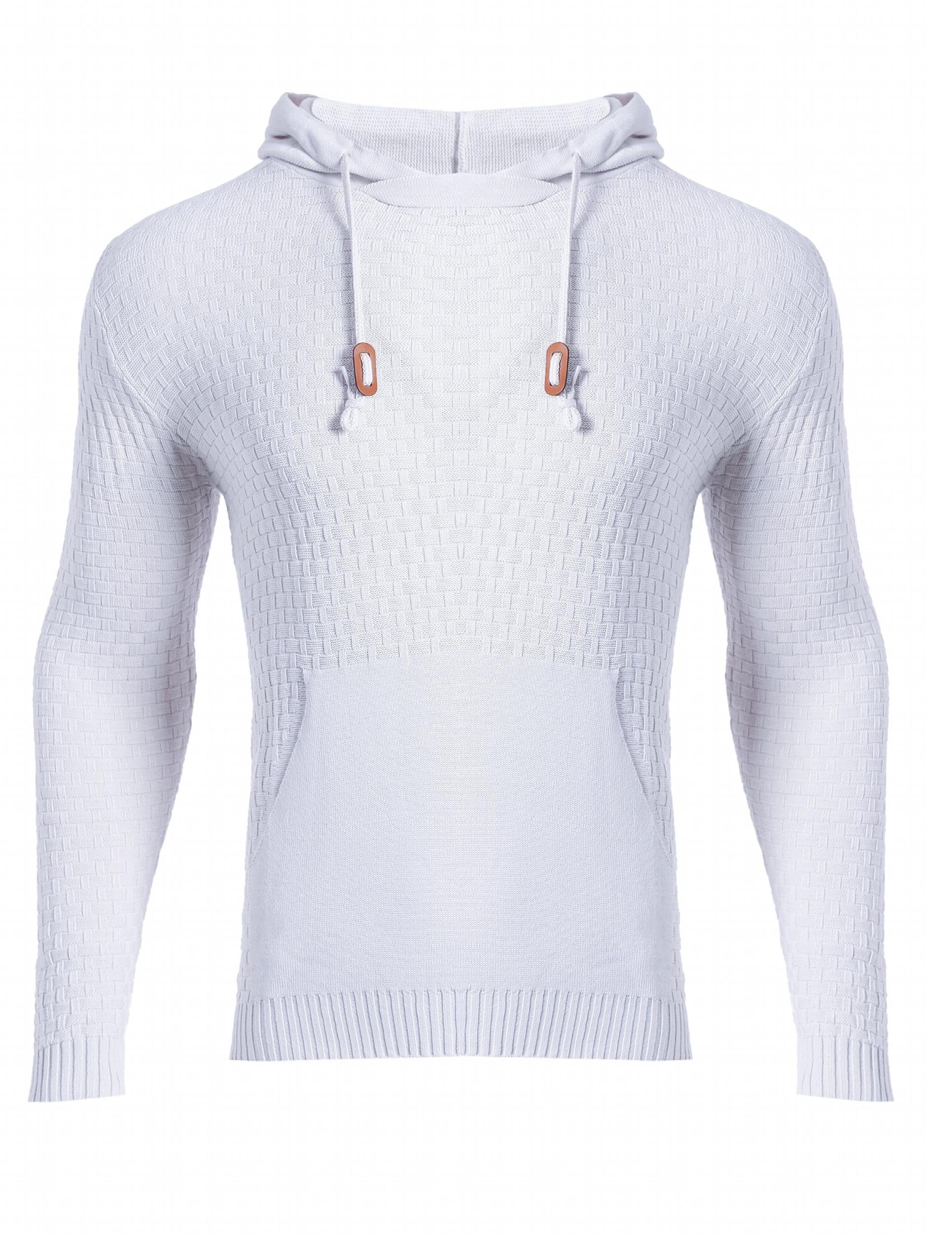 Hooded Knitted Sweater Men's Casual Pullover For Fall Winter