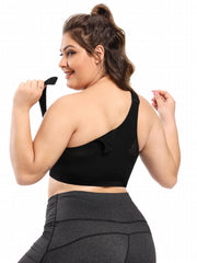 Breathable Zipper Front Sports Bra for Women