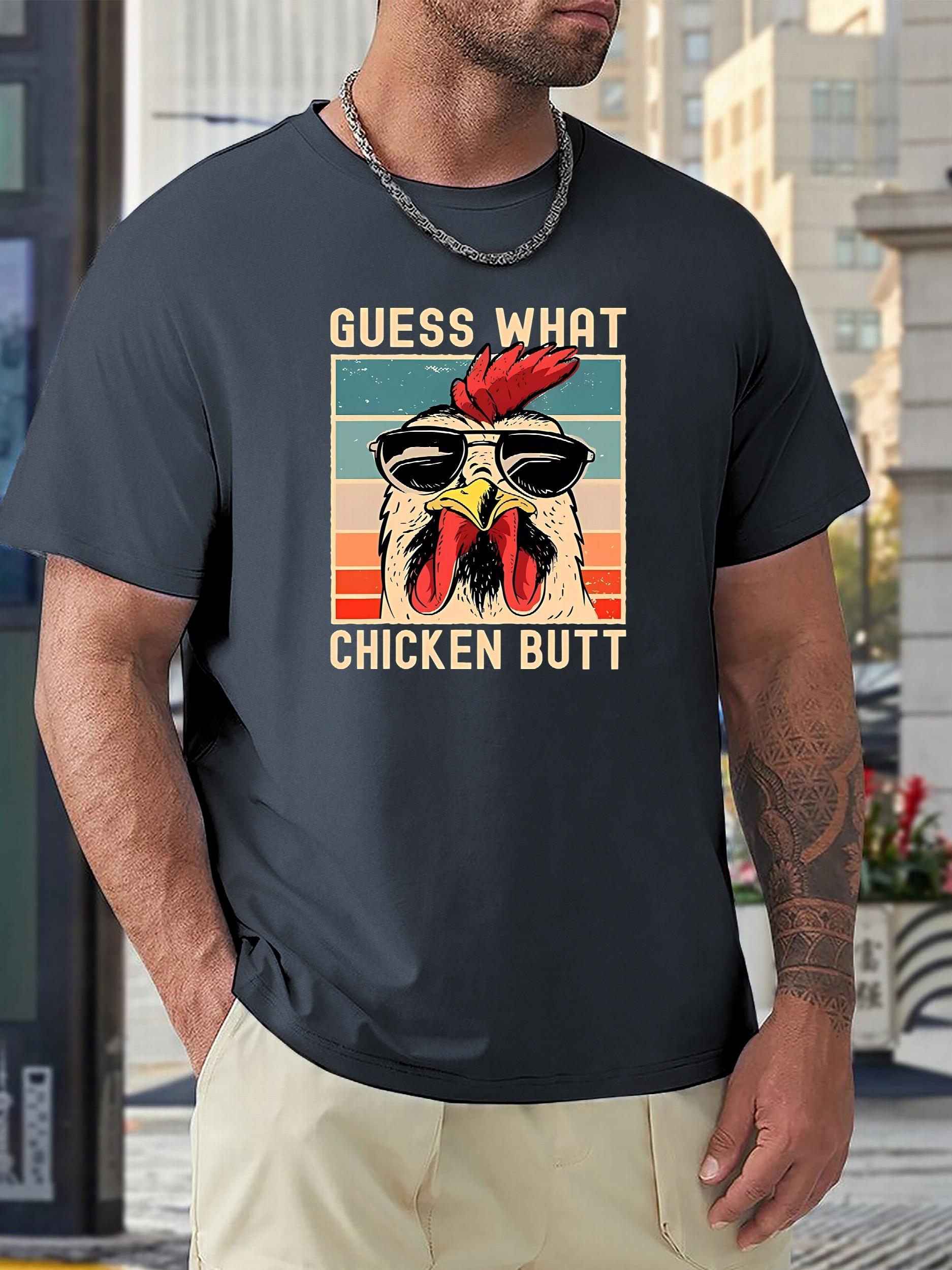 Chicken Meme Print Men's Sports T-shirt Outdoor Fitness Clothes Gift