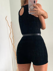 Sleeveless Slim Tank Romper Jumpsuit Women's Clothing