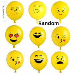 12pcs 30 Yellow Face Latex Balloons for Birthdays & Celebrations