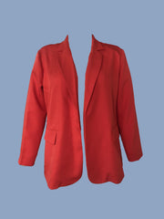 Basic Blazer Solid Long Sleeve Lapel Collar Workwear Blazer