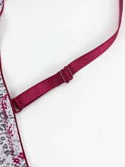 2pcs Floral & Solid Push Up Bras Comfy & Breathable Women's Lingerie