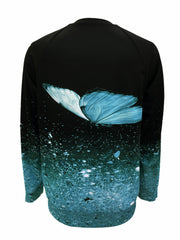 Butterfly Print Sweatshirt Crew Neck Women's Clothing