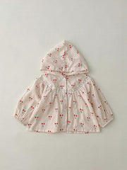 Summer Baby Girl Hooded Cardigan Top Thin Comfy Casual Sunsuit