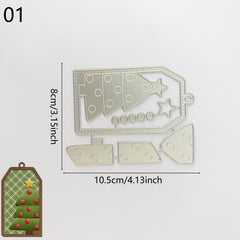Christmas Metal Cutting Dies Set DIY Scrapbooking Supplies For Shaker Cards