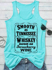 Casual Letter Graphic Tank Top Women's Summer Crew Neck Sleeveless Shirt