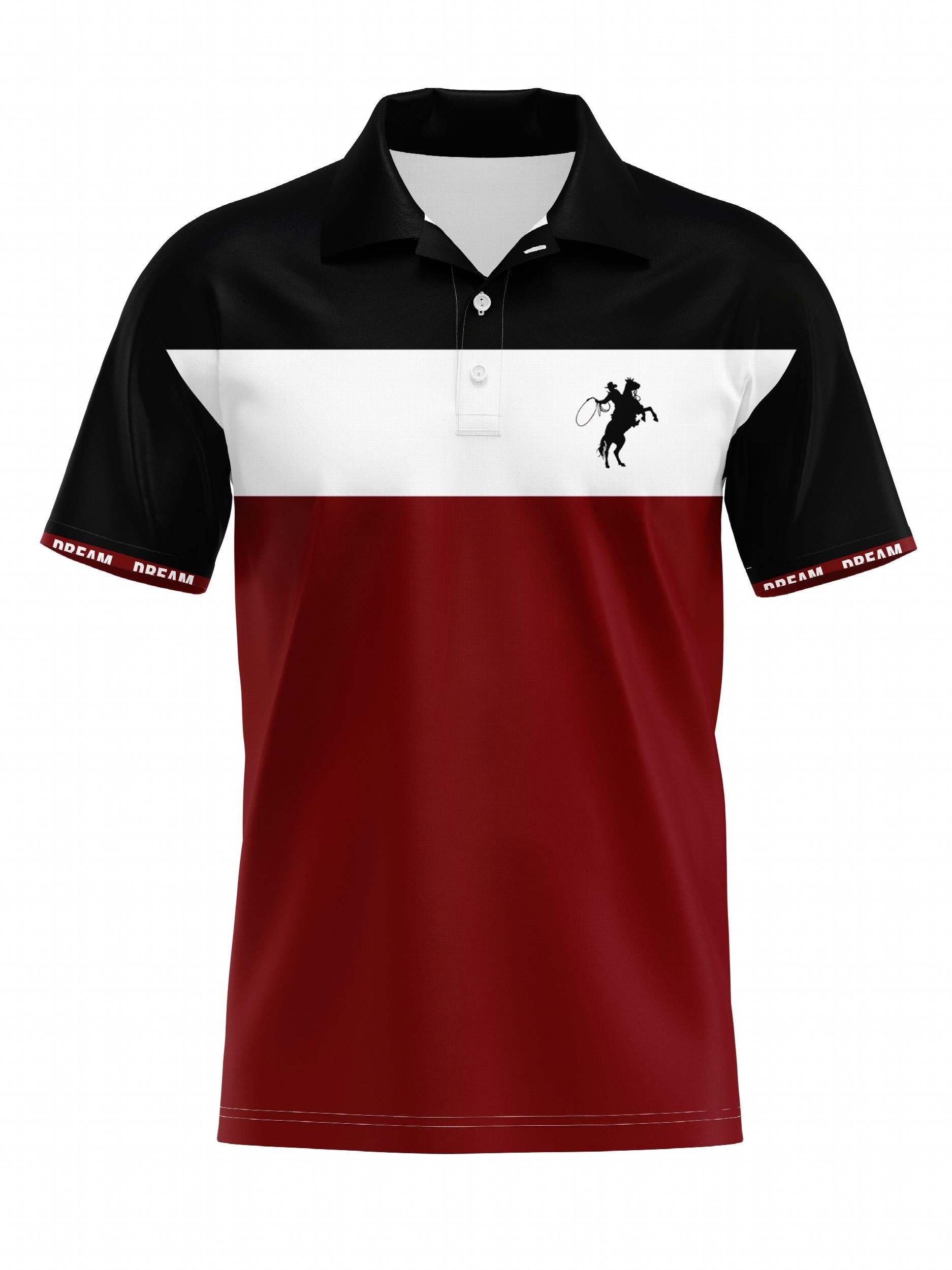Men's Lapel Button Short Sleeve Shirt for Fitness Training