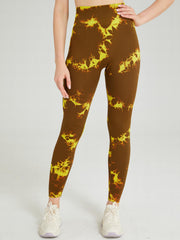Seamless Tie Dye Sports Leggings Yoga Workout Pants