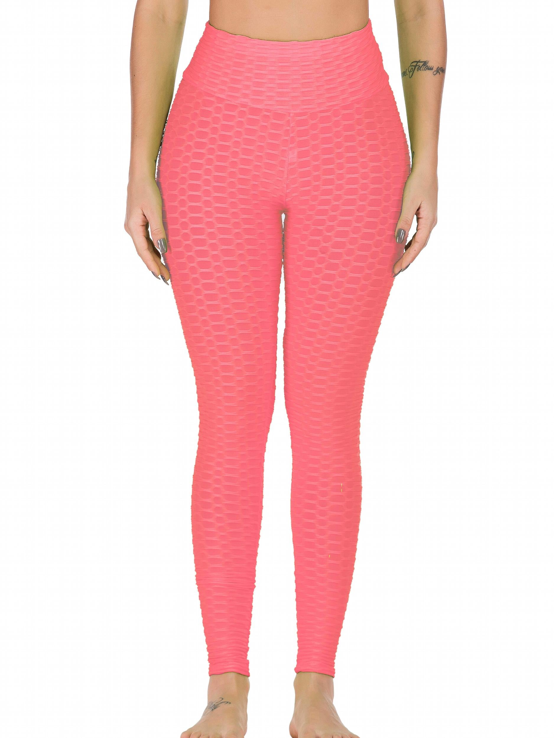 Honeycomb Bubble Slimming Yoga Leggings High Stretch Sports Tight Pants