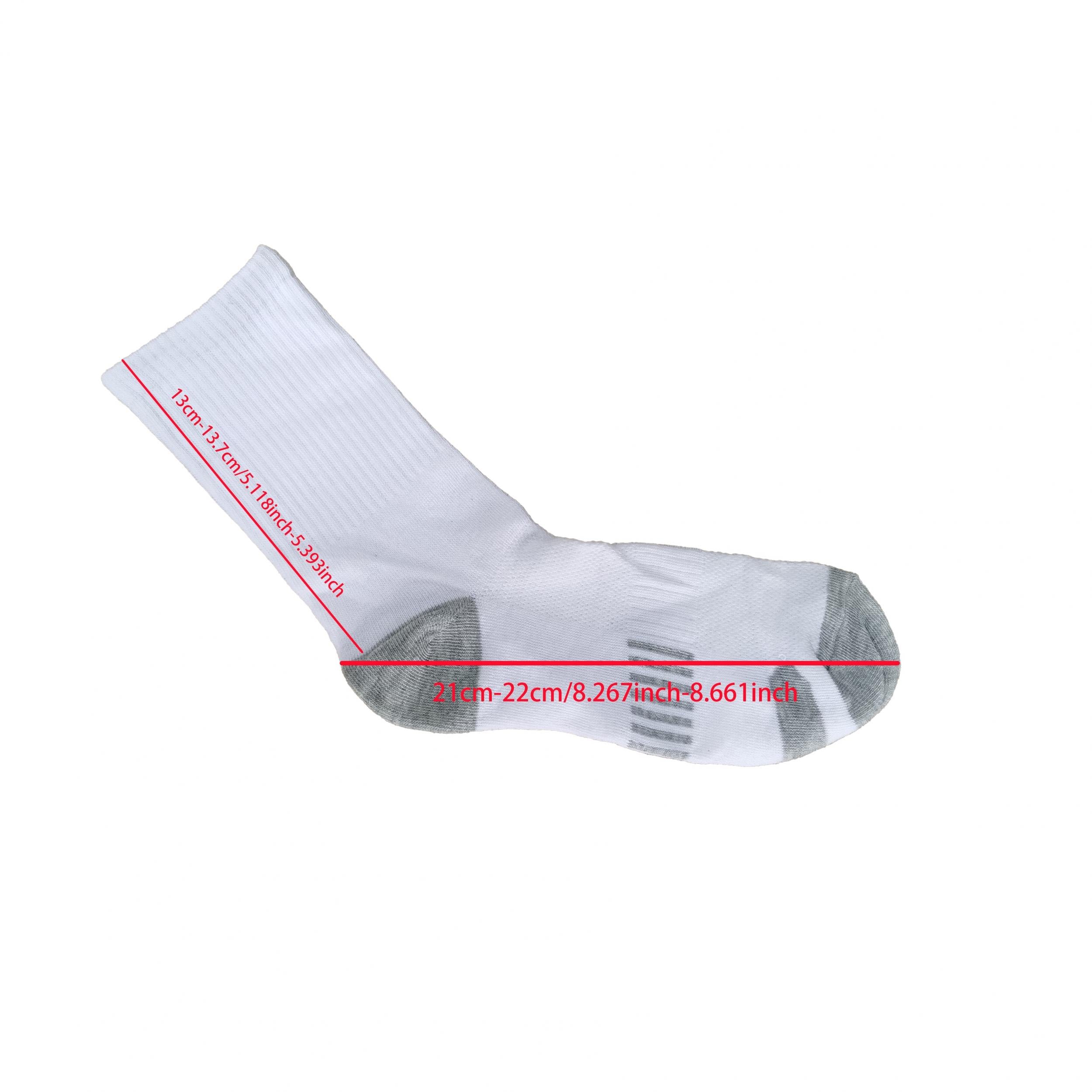 3 Pairs Sports Mid-calf Socks, Breathable & Sweat Absorbing