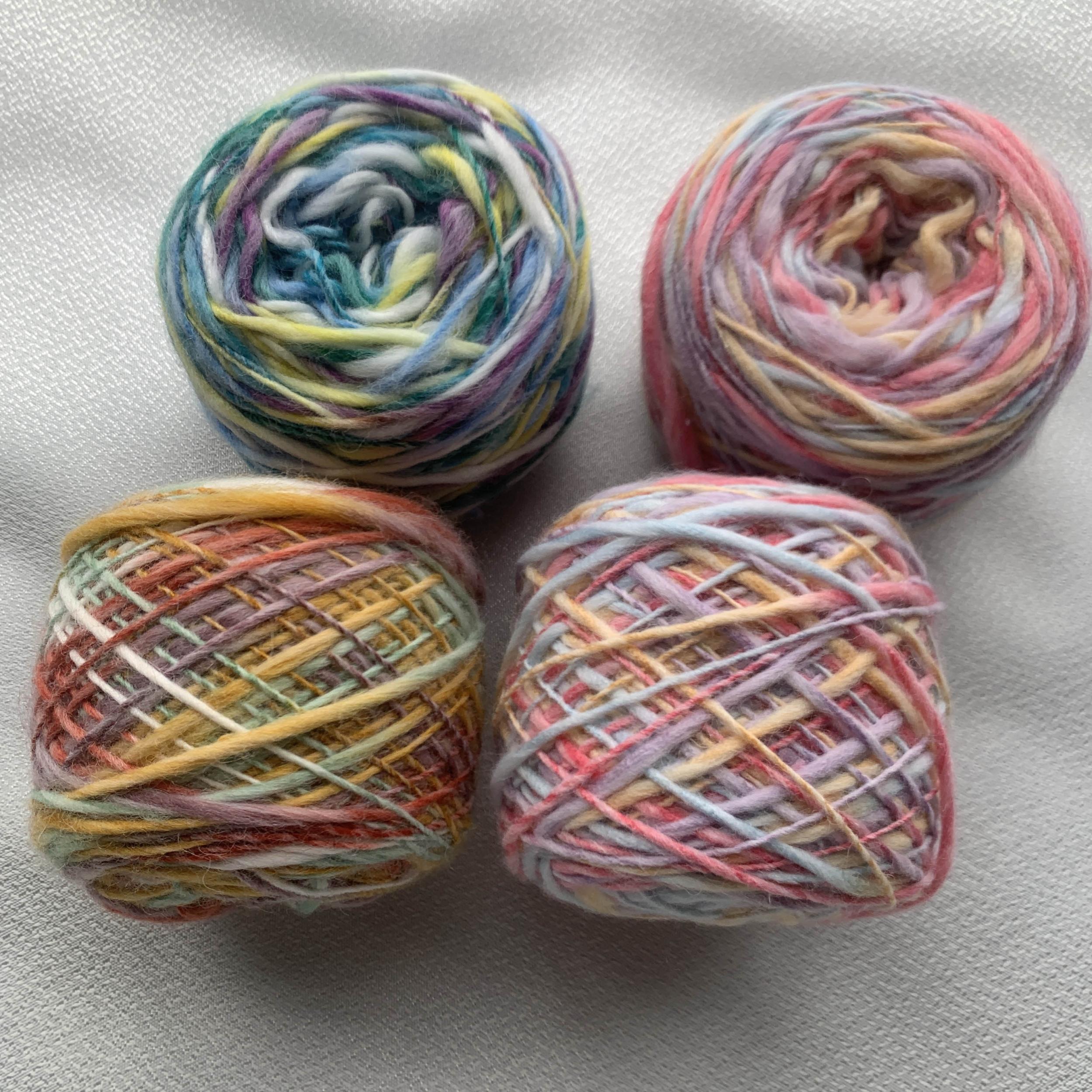 Hand-Woven 100m Dyed Wool Yarn Ball