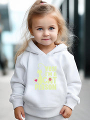 Kid's 2pcs Cat Person Print Outfit Hoodie&Pants Set Girl's Clothes