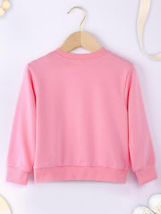 Girls Sweatshirt ''Could I Be Any Cuter'' Print Crew Neck Tops
