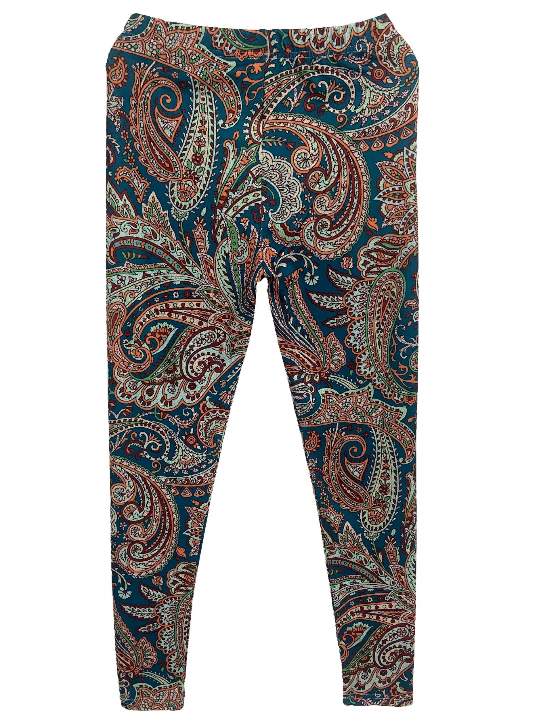 Paisley Print Skinny Leggings High Waist Casual Leggings