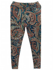 Paisley Print Skinny Leggings High Waist Casual Leggings