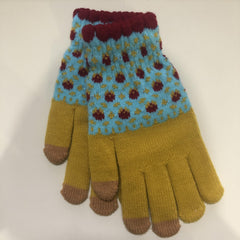 Pair of Touch Screen Gloves Winter Thickened Warm Knitted Riding Gloves