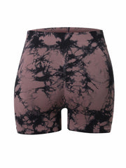 Women's Plus Tie Dye Ruched Running Shorts