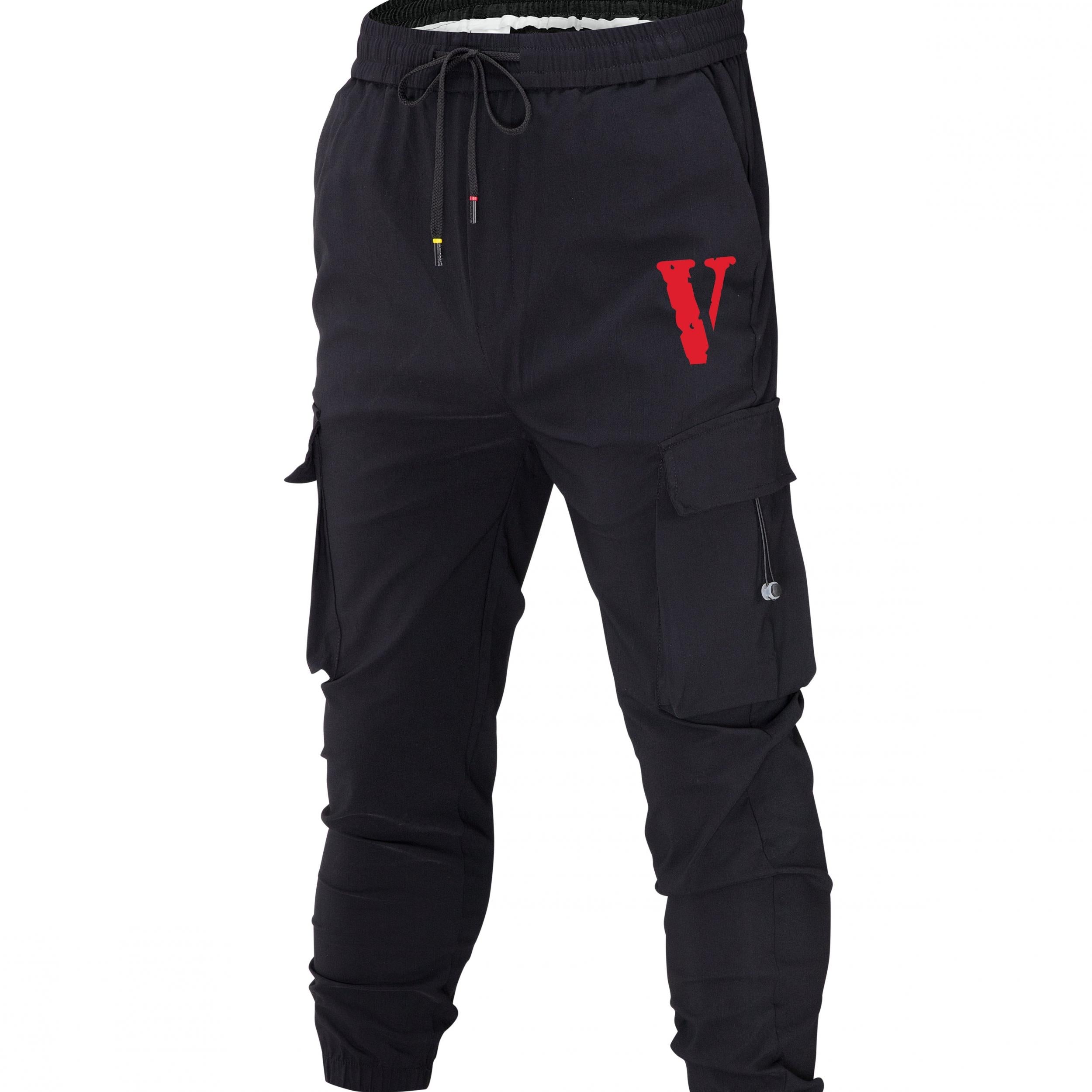 Men's Drawstring Cargo Pants Comfy Casual Joggers