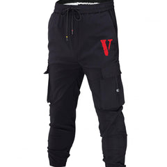 Men's Drawstring Cargo Pants Comfy Casual Joggers