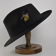 Tweed Jazz Hat Warm Bow Fedora